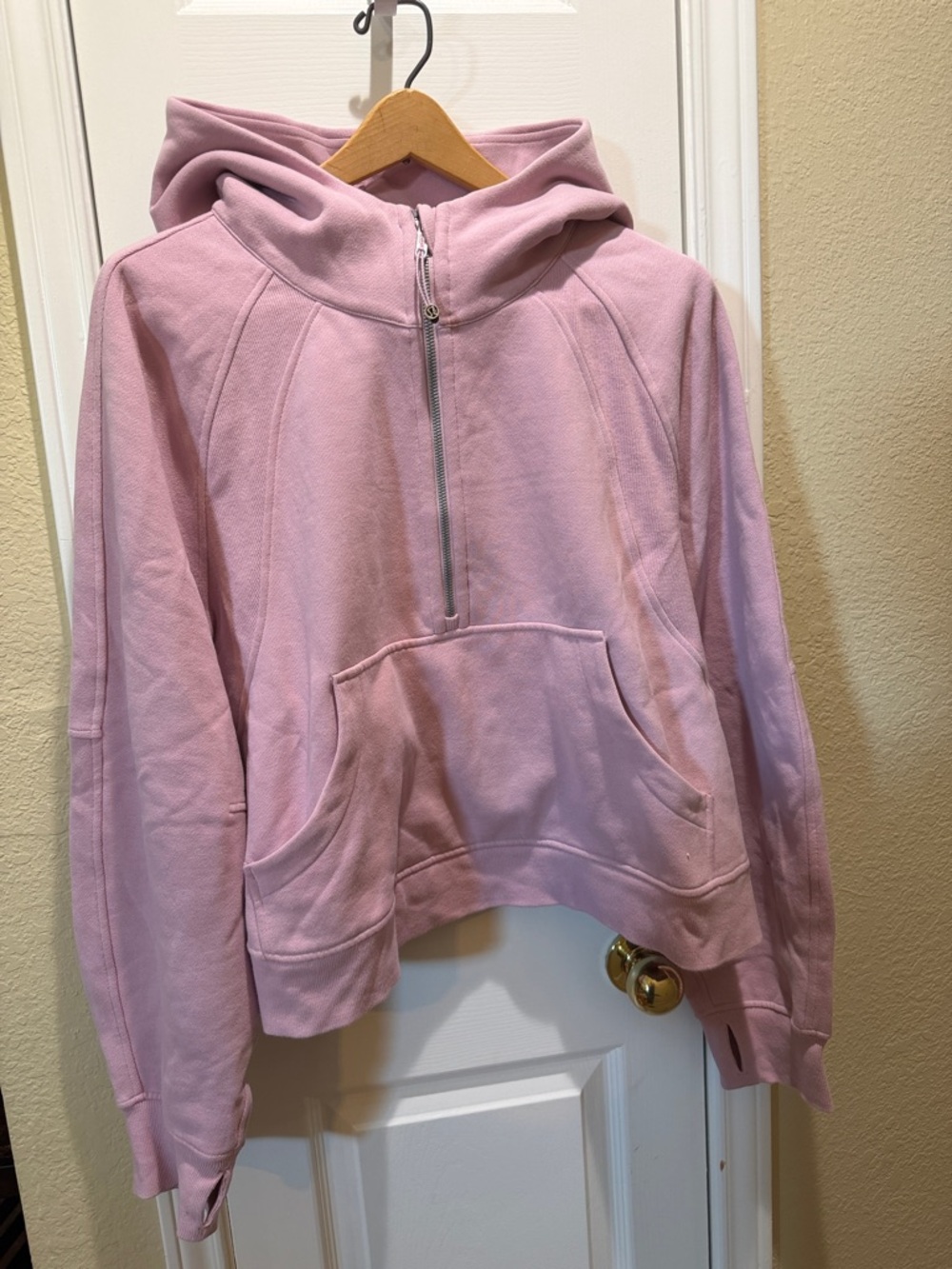 lululemon athletica Lavender Pink Half-Zip Scuba Hoodie